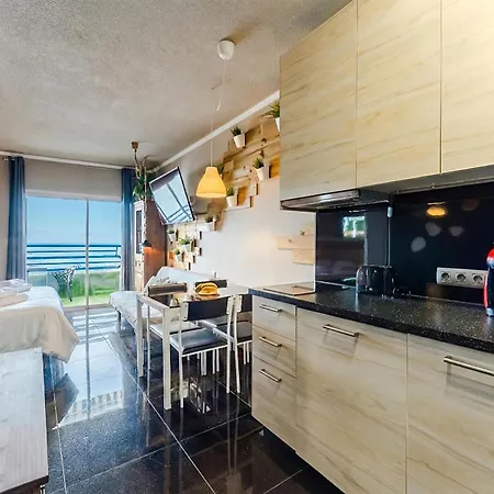 Elegant Beachfront With Balcony & Ocean View In Playa Paraiso 아데제