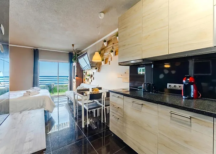 Elegant Beachfront With Balcony & Ocean View In Playa Paraiso Адехе