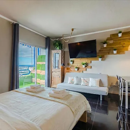 Elegant Beachfront With Balcony & Ocean View In Playa Paraiso Apartman Costa Adeje (Tenerife)